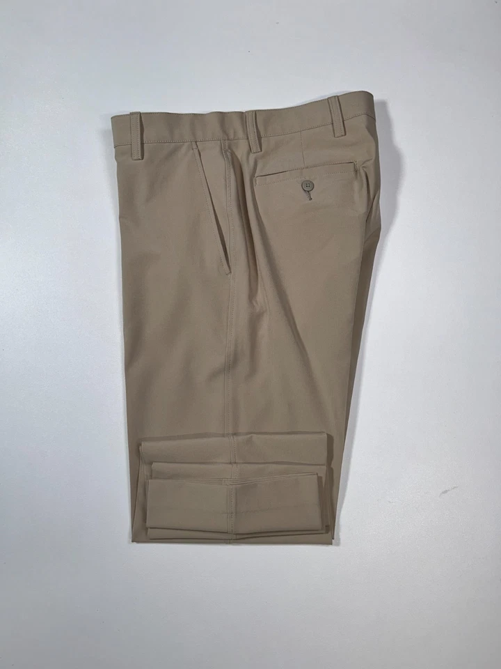 Pantalones/pantalones elásticos FOOTJOY para hombre marrón caqui GOLF frente plano REG FIT 34x32 Foto 2 de 4
