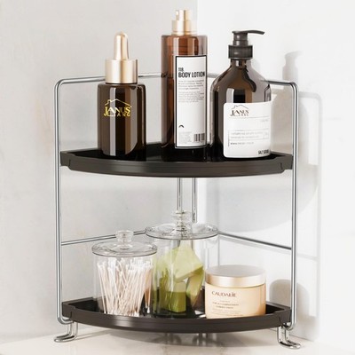 2tier Bathroom Organizer Countertop Corner Makeup Organizer Cosmetic Perfume Hol