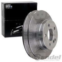 2X Eurobrake Bremsscheiben 278Mm Voll Hinten Passend FÜR MERCEDES-BENZ C-KLASSE