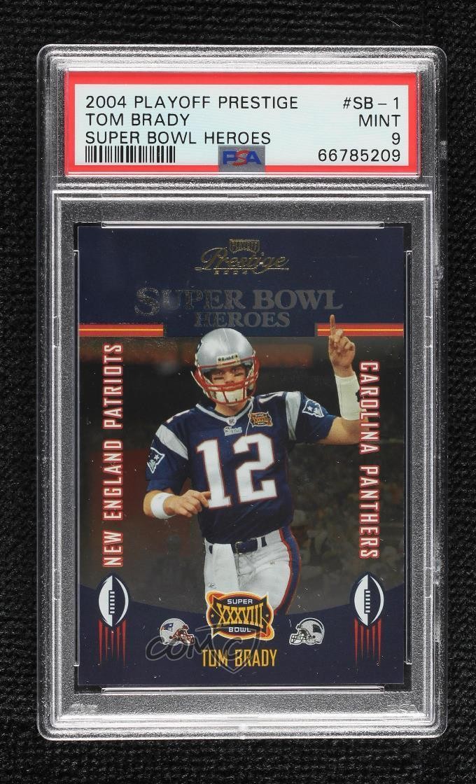 2004 Playoff Prestige Super Bowl Heroes Tom Brady #SB-1 0i1b