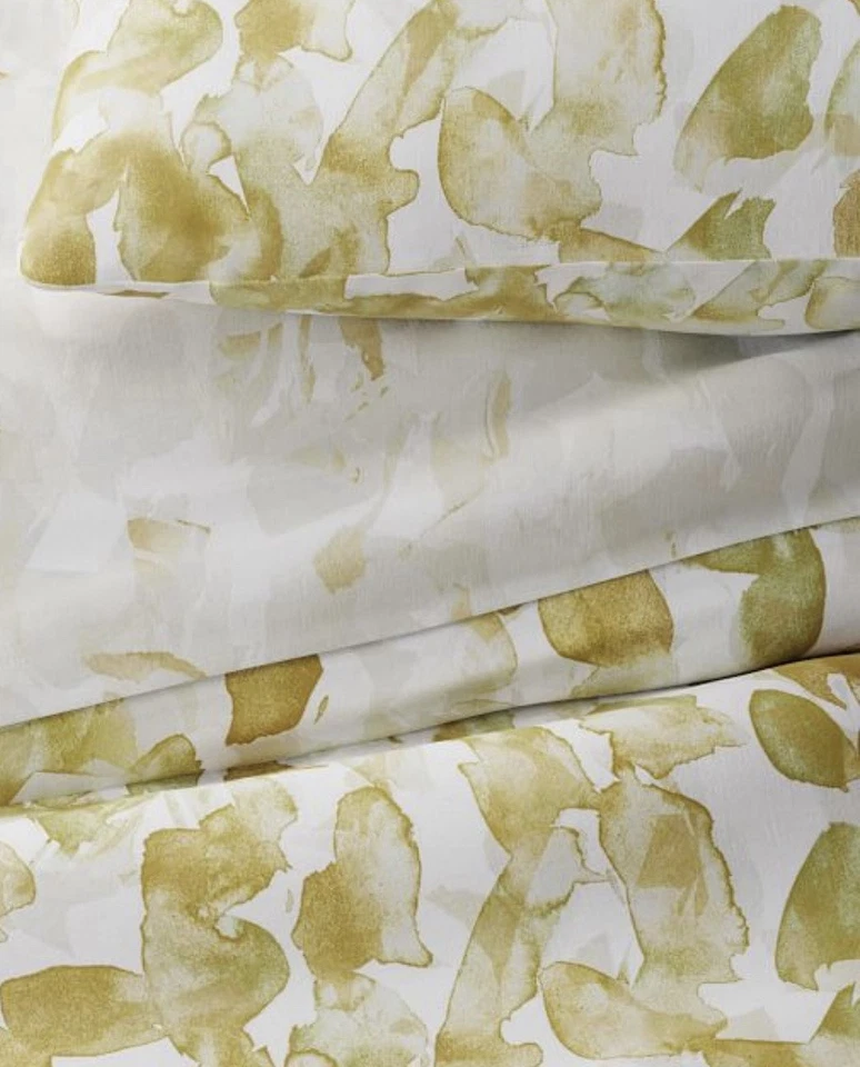 Edredón con dosel de satén orgánico West Elm nuevo con etiquetas, rábano picante oscuro, completo/reina Foto 3 de 3