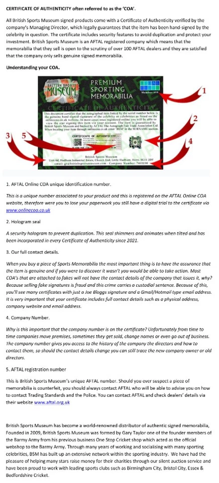 Manic Street Preachers Hand Signed Critical Thinking Pesentation COA - Image 2 of 4