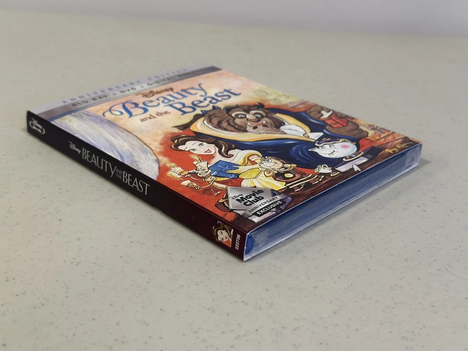 Beauty And The Beast Blu-ray+DVD+Digital+Slipcover Anniversary Edition 2021- NEW Foto 4 de 4