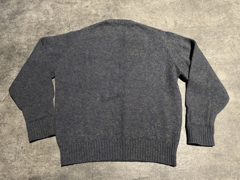 Vintage Gap Shetland Wool Knit Blue Green Sweater Crewneck XL Made In England - Image 2 of 4