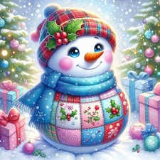 Christmas Diamond Art Kits for Adults-Snowman Diamond Painting Kits