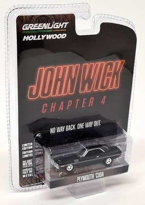Greenlight 1/64 Plymouth Cuda John Wick Chapter 4 Diecast Modellauto