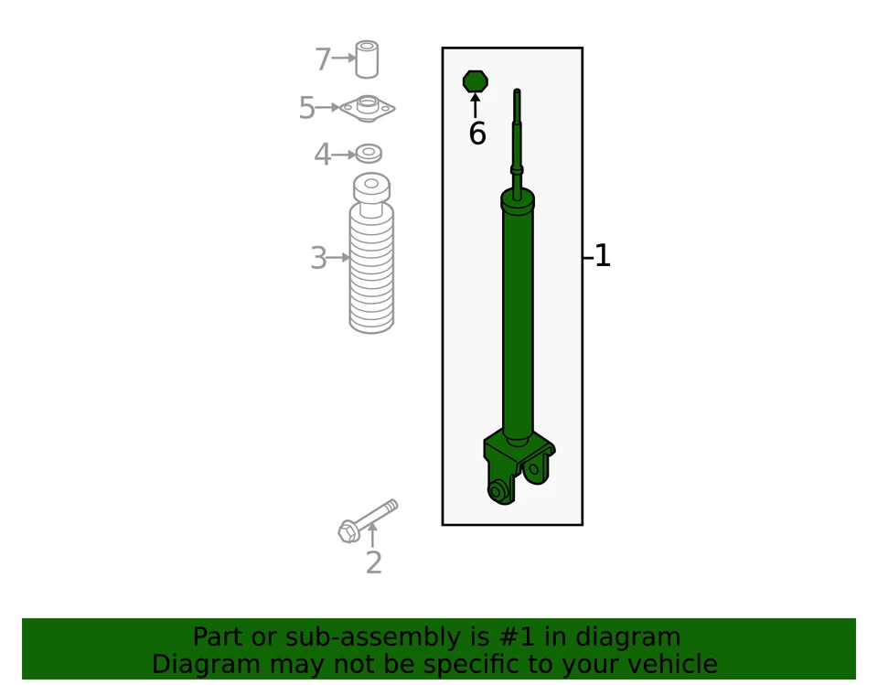 Genuine Nissan Shock Absorber E6210-9N10C - Image 2 of 3