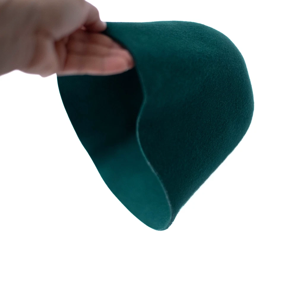 Anthropologie Emerald Green Wool Bucket Hat One Size Mod Cloche Retro Chic - Image 2 of 4