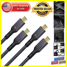 Dual Thunderbolt 4 Cables 3.3FT - Ultimate 40Gbps Connectivity for MacBook & SSD