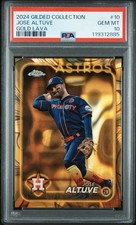 2024 Topps Gilded Collection - Jose Altuve #10 Gold Lava /10 PSA 10