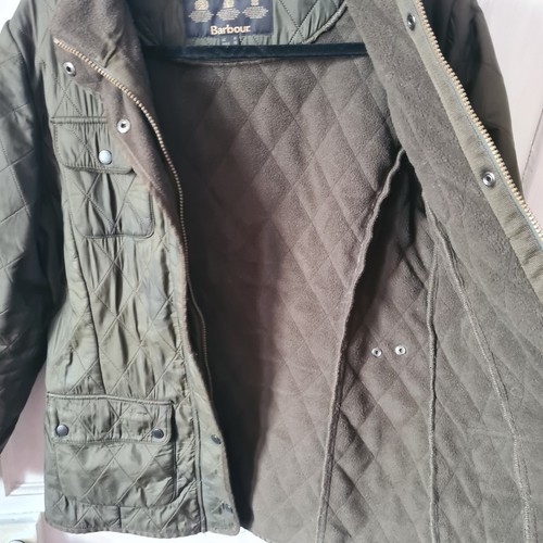 Barbour Utility Polar Quilt Green Jacke UK 14 dick warm Fleece gefüttert Country - Bild 9 von 24