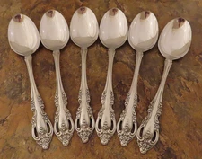Oneida Brahms Set of 6 Oval Soup Spoons Community Stainless Flatware Lot N