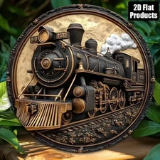 Retro Industrial Lover/Train Enthusiast Tin Metal Signs Home Décor Nostalgic Ste