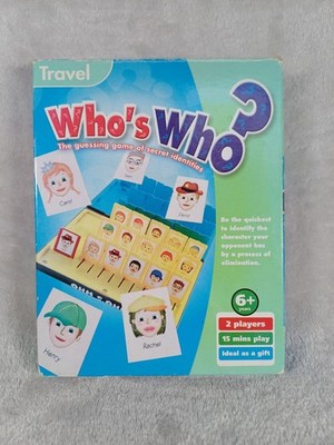 Vintage Reise Who Who Ratespiel Retro Pocket Brettspiel 2 Spieler Kinder Spielzeug
