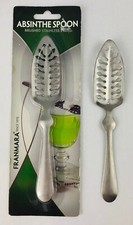 2 Absinthe Spoon Brushed Stainless Sugar Spoon Bar Kitchen Utensil Franmara