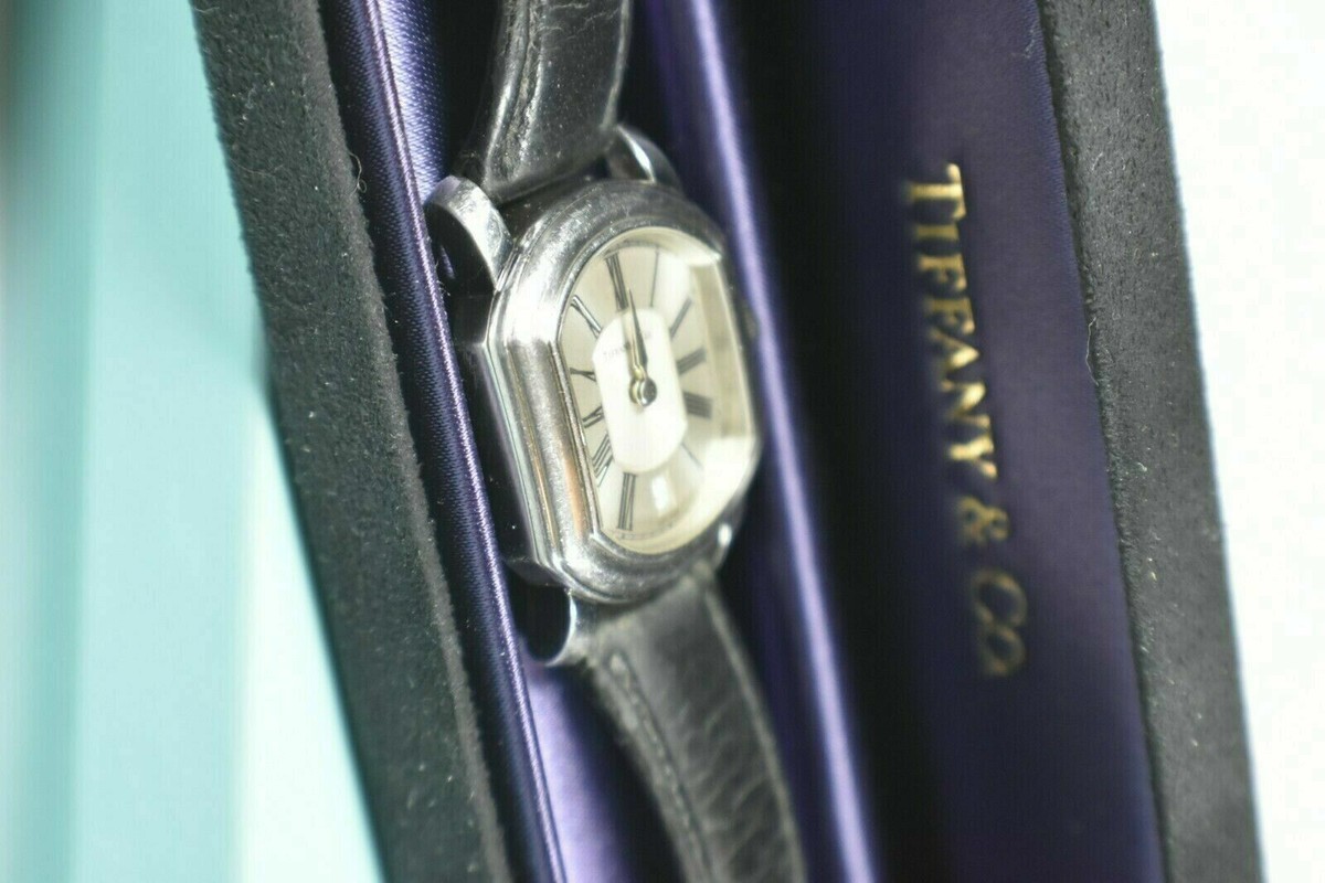 Tiffany & Co Atlas Mark Coupe Watch Resonator Date Silver &  Black Leather Tiffany & Co Mark Coupe Resonator Chronograph | Vintage And  main image 4