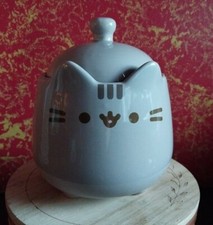 PUSHEEH The CAT Medium Grey Hello Kitty Lidded Ceramic Treat Canister Cookie Jar
