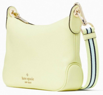 Kate Spade Rosie Crossbody Pale Yellow Leather WKR00630 Melon Rind NWT $349 FS
