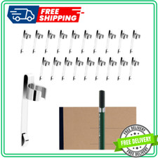 20 Pieces Metal Pen Clips Pencil Holder Clip Snap in Pencil Clips Slide on Pe...