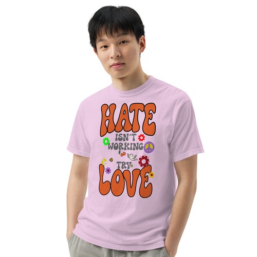 Try Love Unisex garment-dyed heavyweight t-shirt - Picture 13 of 17