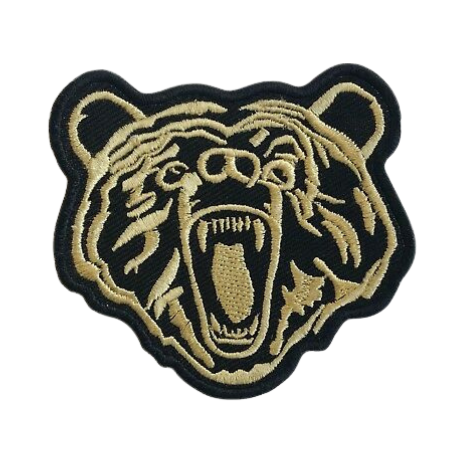 Grizzly Brown Bear Horror Embroidery Iron On Patch for Jackets and Clothes  