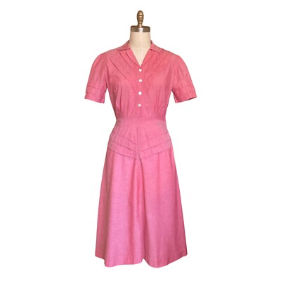 fitted lace wedding dress Vintage 1940s Red Crepe Swing Dress main image 0