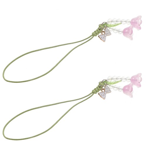 2 Pcs Tulpkette Tasche Anhänger Dekoration Armband Mit Handyanhänger - 第 8/12 張圖片