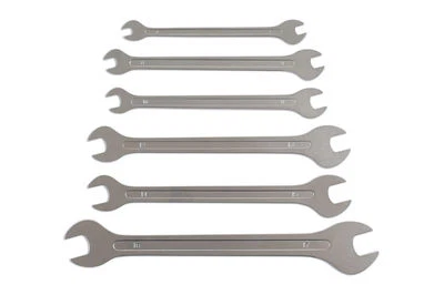 Open Ended Spanner Wrench Set Ultra Thin - 3mm Thickness Sizes 6mm - 17mm