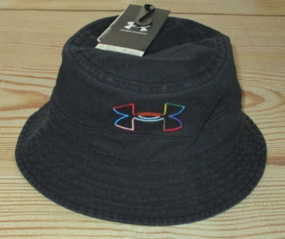 Under Armour UA Pride Bucket Hat Washed Black Medium/Large Under Armour United Rainbow Pride Black Golf Bucket Hat Sz M  main image 4