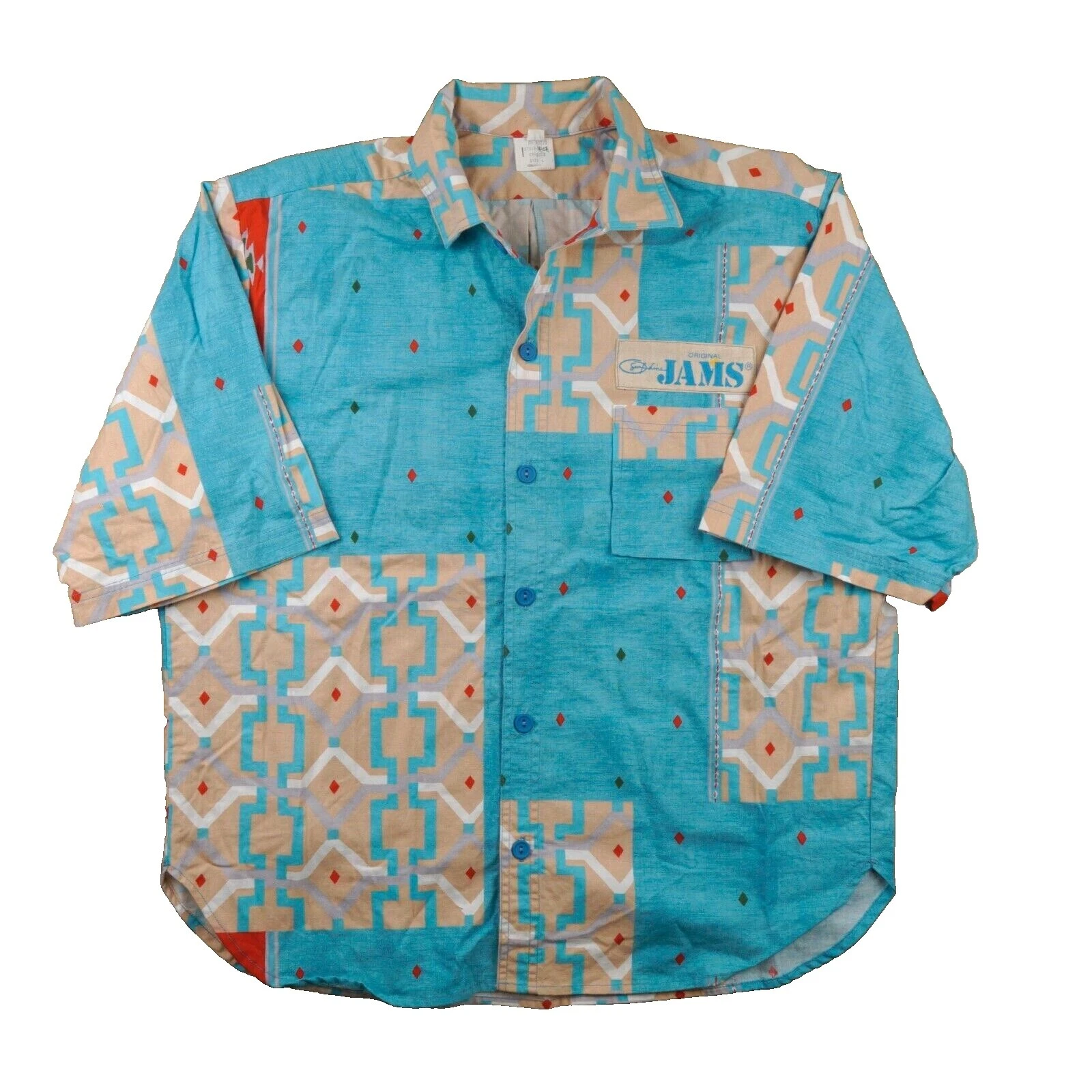 Botón informal hawaiana Jams World Algodón-Down Shirts for Men