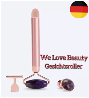 Massage  Amethyst Edelstein-Gesichtsroller mit Mikroschwingungen We Love Beauty