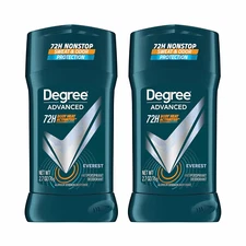 Degree Men Advanced Antiperspirant Deodorant Everest 2 Count 72-Hour Sweat and O