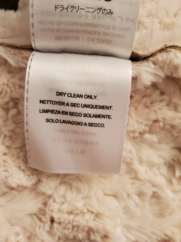 Guess Mujer Chaleco Chaqueta Abrigo Talla S Pequeño Marrón Blanco Gamuza Foto 4 de 4