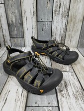 Keen Boys Hiking Trail Sandals Black Hook And Loop Fasteners Waterproof Sz 2