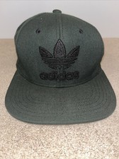 Adidas Originals Black Baseball Hat Snapback Cap Adjustable Size Raised Logo