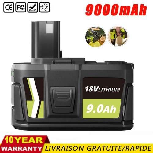 18V Pour batterie RYOBI 9Ah ONE & Plus batterie au lithium RB18L50 P108 P109 7Ah - Photo 20/27