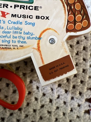 Vintage 1968 Fisher Price Musical Pull String Pony Crib Baby Toy - Picture 4 of 5