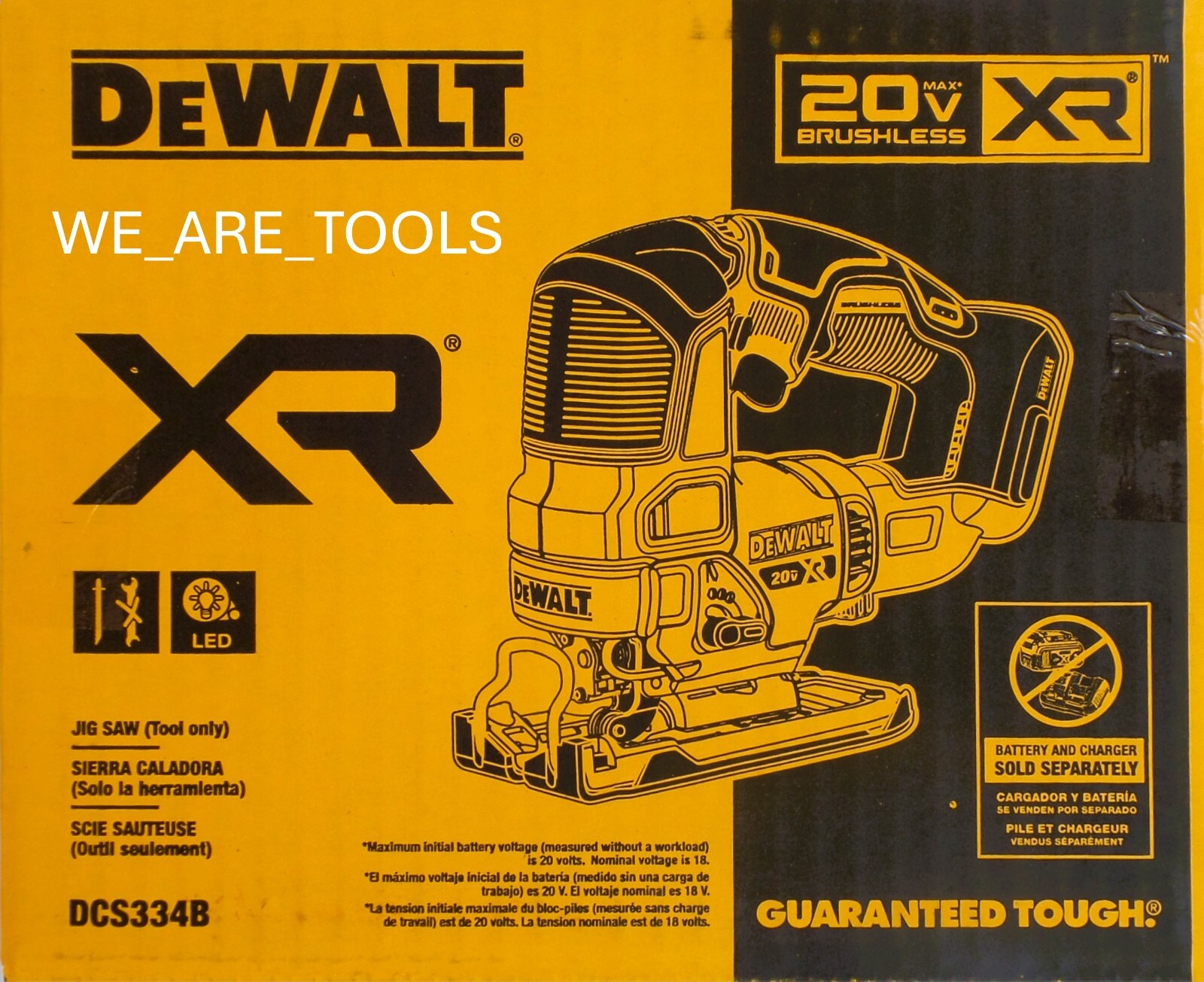 DeWalt DCS334B 20V Cordless Brushless Battery Variable Speed