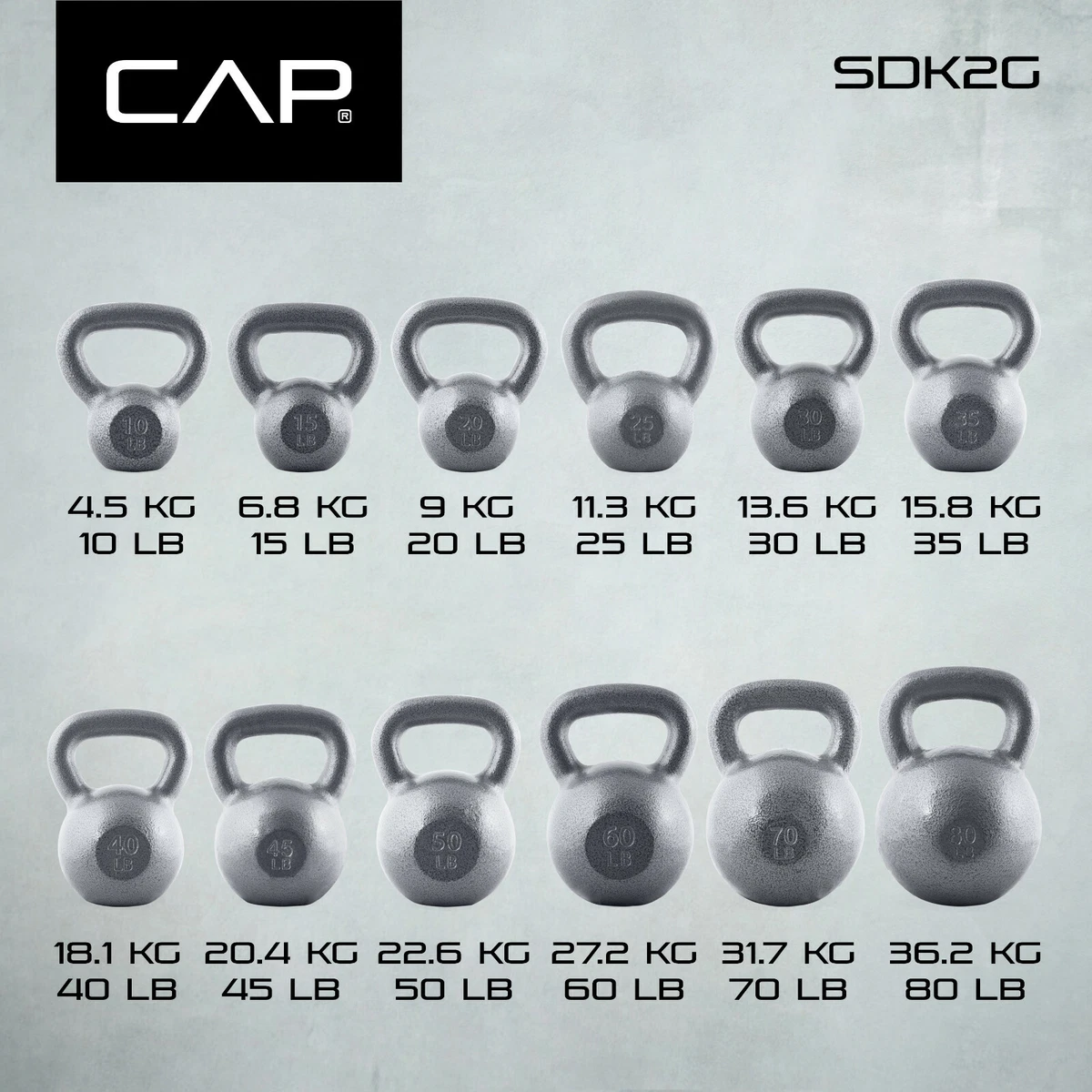 Cap cast iron kettlebell clearance