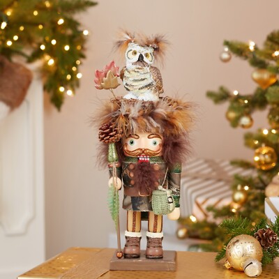 Kurt Adler Hollywood Nutcracker: The Woodsman with Owl Hat, HA0199