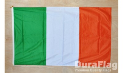 Irland Dura Flagge 3 x 2 Fuß - Irische robuste robuste Flagge mit Seil und Knebel