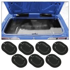 New 7PC Metal Trunk Floor Pan Drain Plug Plate Set Firebird Camaro GTO Chevelle