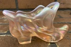 Vintage Fenton Art Glass Pearl Pink Iridescent Shoe Slipper