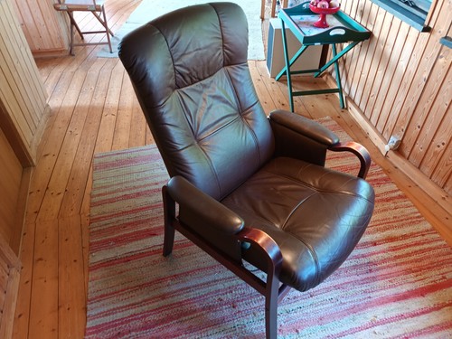 Sessel Vintage 60er Relaxsessel Easy Chair Westnofa Rykken Ära Leder Danish 2 - Picture 5 of 11