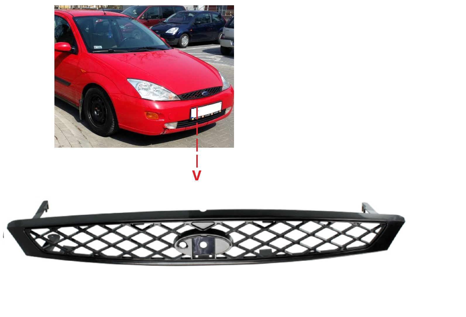 Produktbild von Kühlergrill Lüftungsgitter Ford Focus MK3