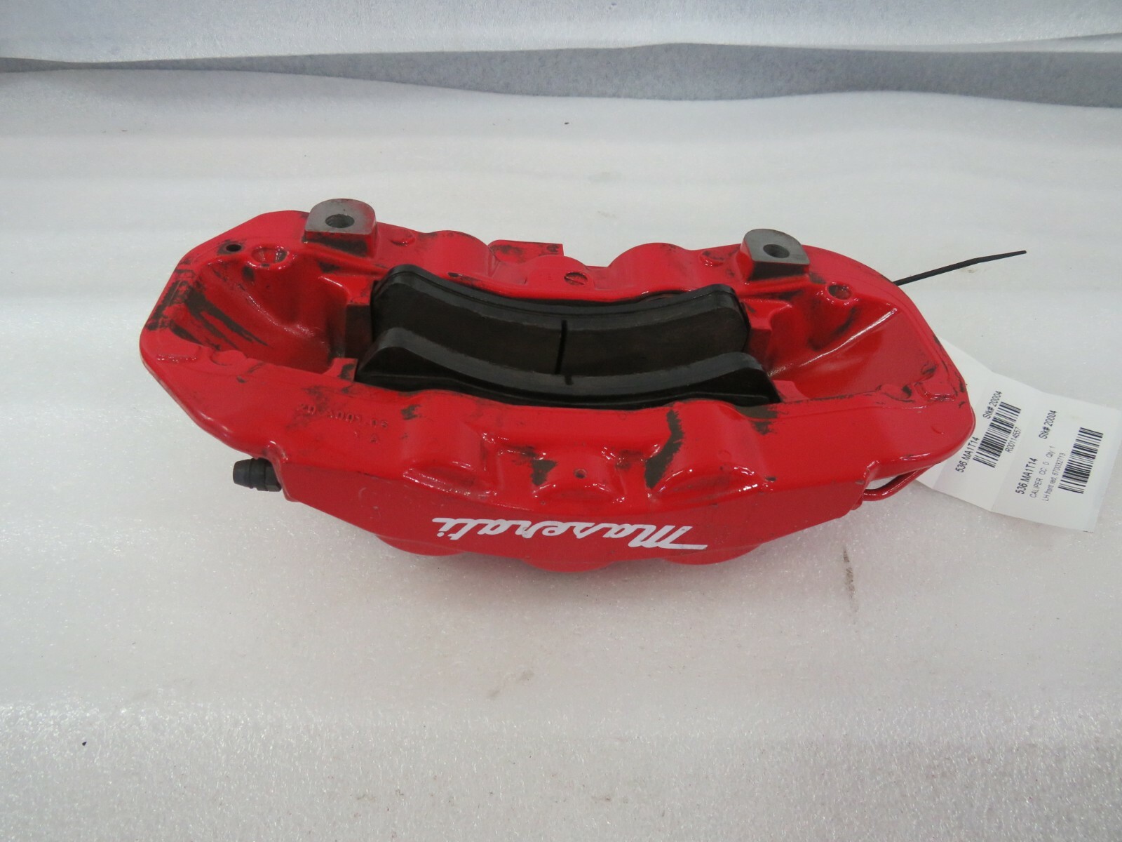 2014 Maserati Quattroporte, LH, Left Front Caliper, Red, Used, P/N 670032713