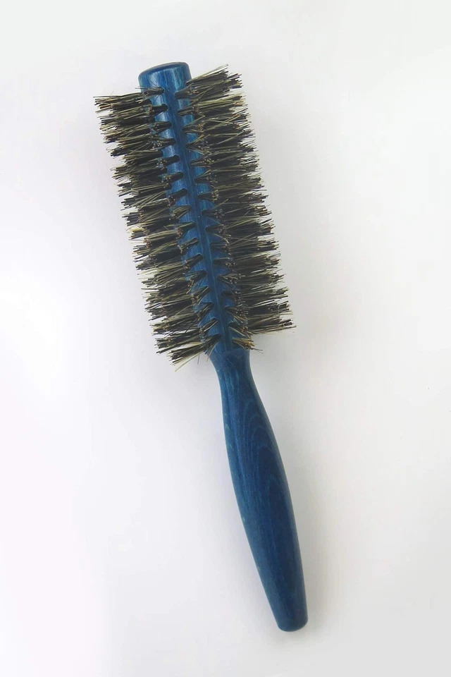 Cepillo de pelo redondo de cerdas de jabalí 100 % natural de 2,2" extra firme 55 M Foto 2 de 3