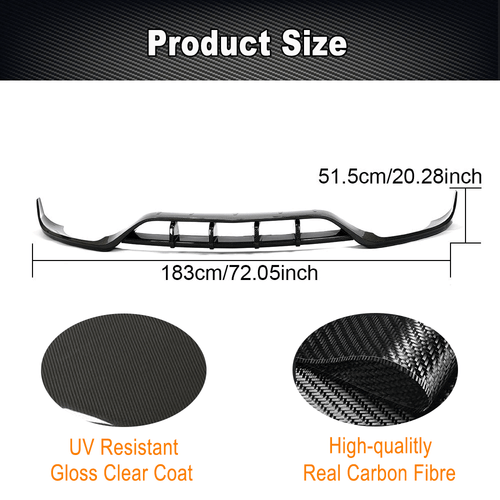 For Mercedes Benz W213 E63 AMG S 2016-2019 REAL CARBON Front Bumper Lip Spoiler - Picture 2 of 11