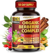 Premium Berberine with Ceylon Cinnamon 12,900mg 150 Caps Heart Health Immune