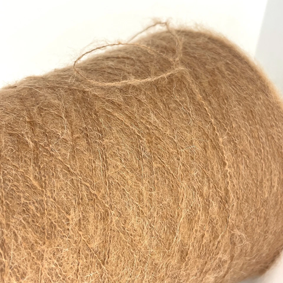 Camel Beige ALPACA WOOL LACE WEIGHT Yarn on Cone Knitting *USA TARIFF FREE* - Image 3 of 4